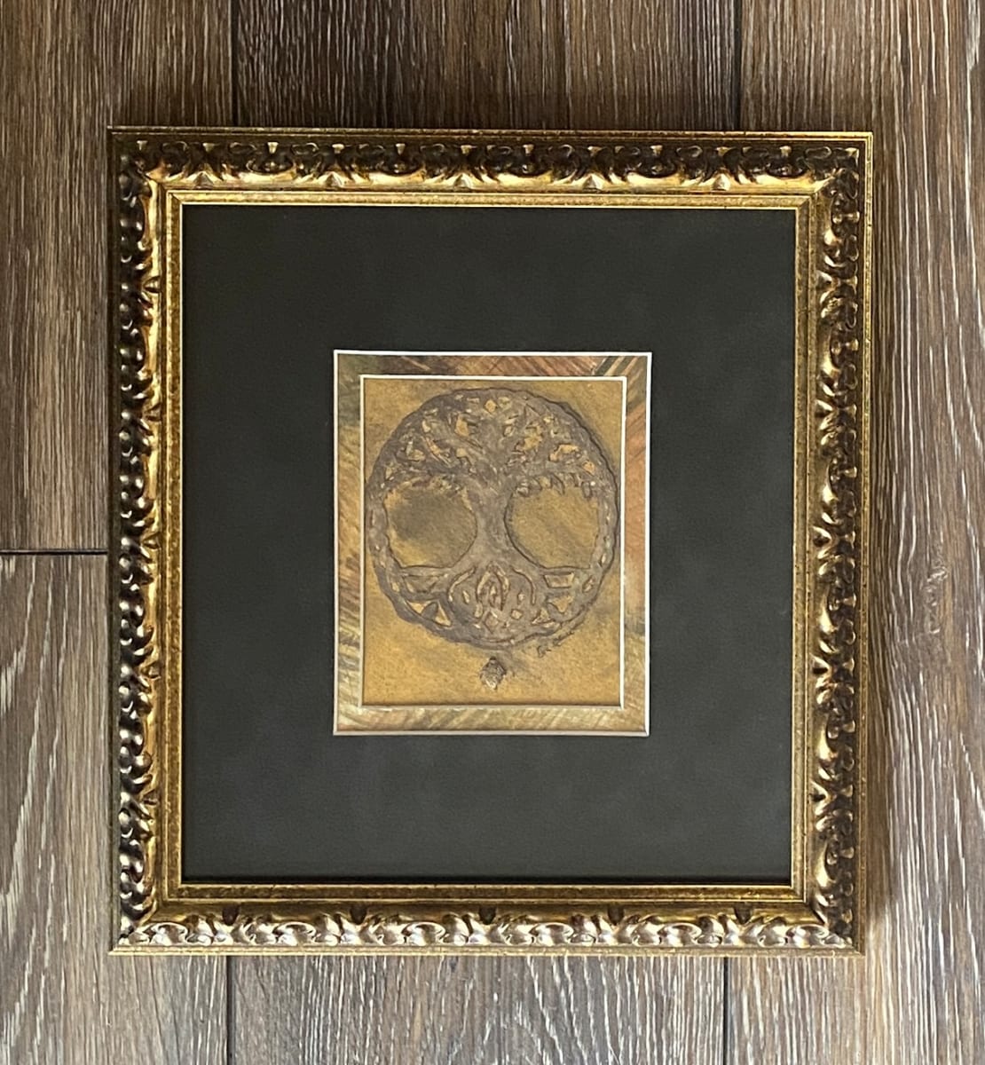 Ancient Oak Medallion by Cheryl Boc-Chidester  Image: Ancient Oak Medallion, matted and framed