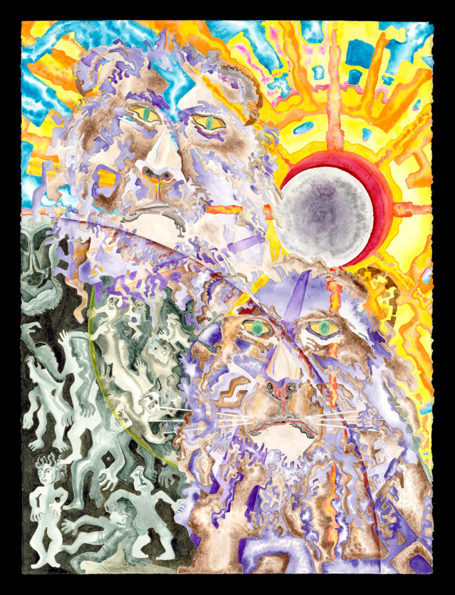 Two Lions by David A MacLam 