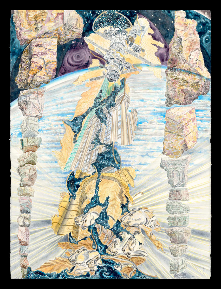 Stacked Stones Falling Leaves by David A MacLam, Image 1.