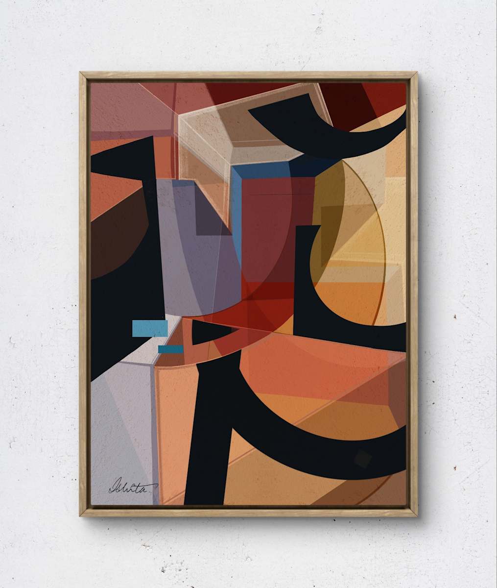 Serie 1 by Ishita Banerjee  Image: Serie 1, soft neutral bold abstract, bauhaus, midcentury modern abstraction by Ishita Banerjee, Soul Curry Art
