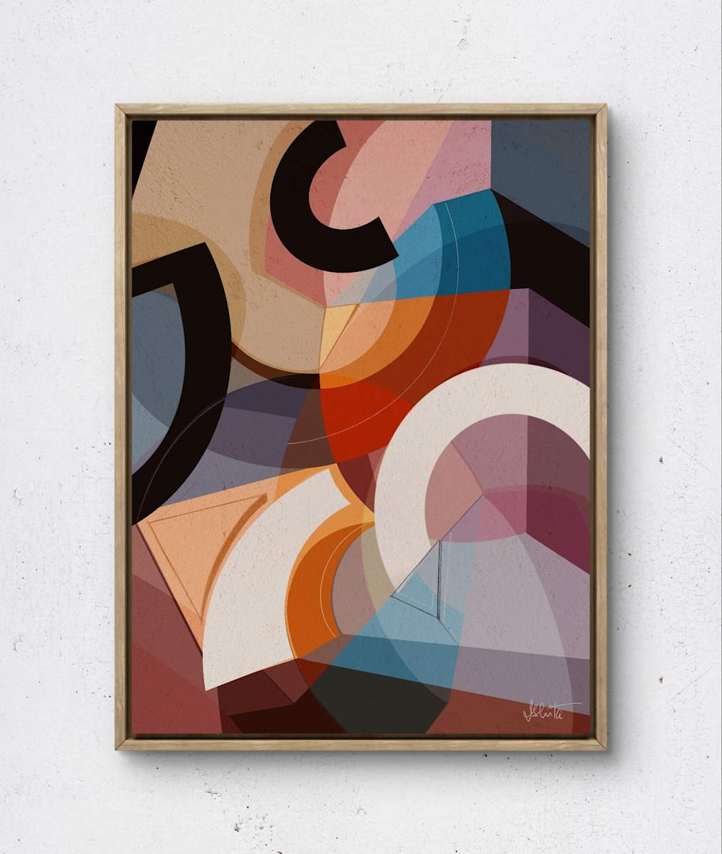 Serie 3 by Ishita Banerjee  Image: Serie 3, soft neutral bold abstract, bauhaus, midcentury modern abstraction by Ishita Banerjee, Soul Curry Art
