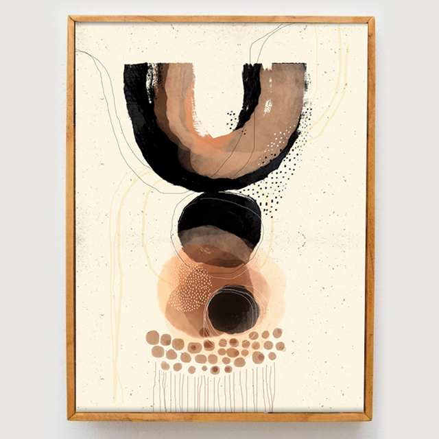 Precarious by Ishita Banerjee  Image: Precarious, Mountain Ravines, Nature Landscape, Mid-Century Modern, Abstract, Fine Art Print by Ishita Banerjee, Soul Curry Art