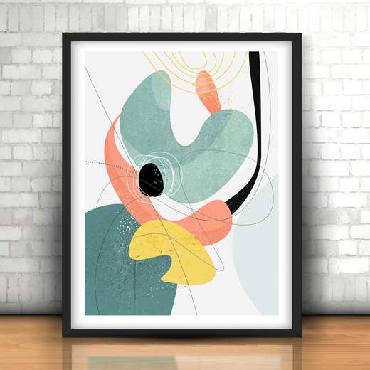 Drops Of Jupiter by Ishita Banerjee  Image: Drops Of Jupiter, Planets and Galaxy inspired, Mid-Century Modern, Abstract, Fine Art Print by Ishita Banerjee, Soul Curry Art