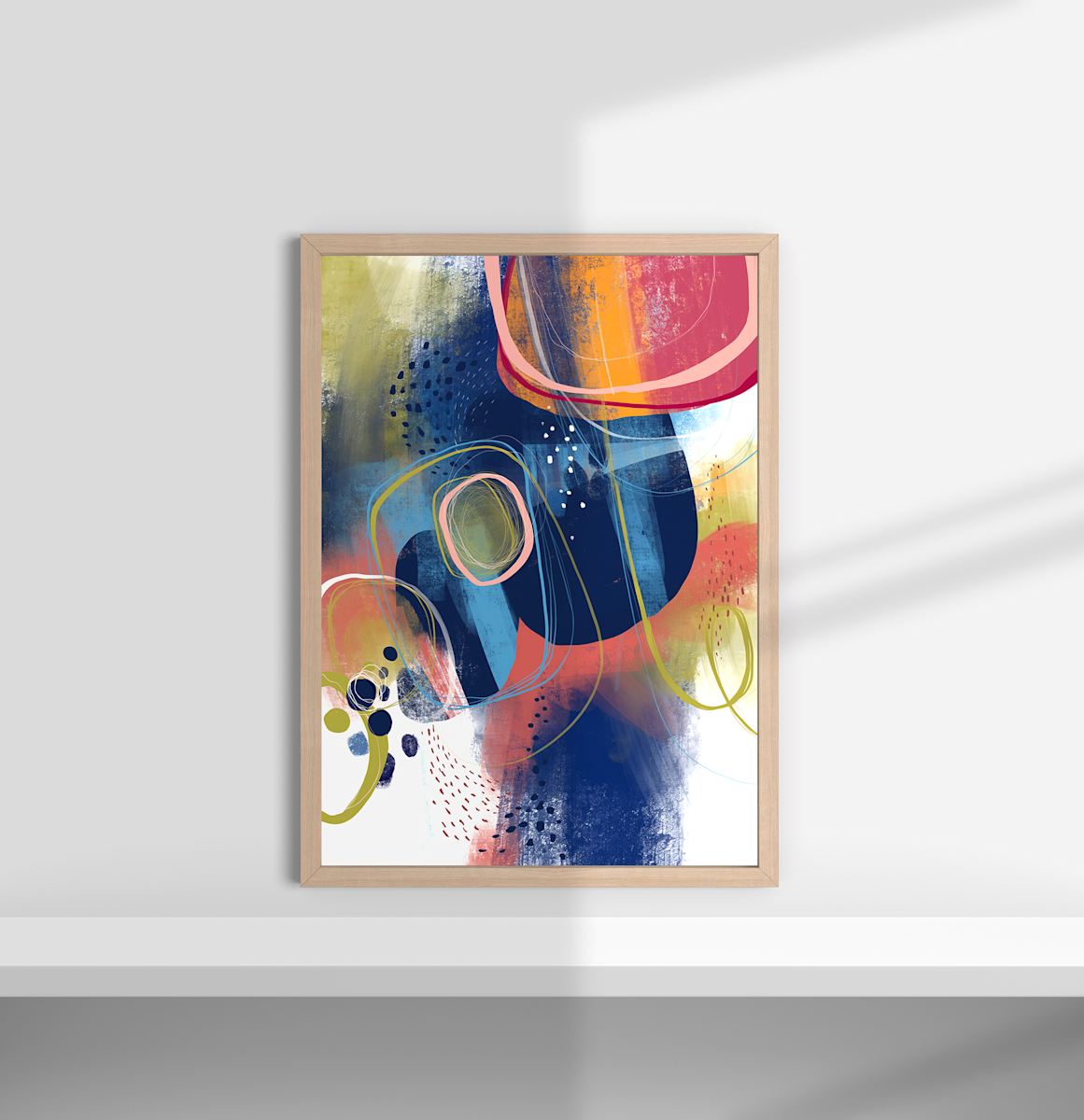 Deep Waters by Ishita Banerjee  Image: Deep Water, Nature Abstract, Mid Century Modern, Abstract, Fine Art Print by Ishita Banerjee, Soul Curry Art