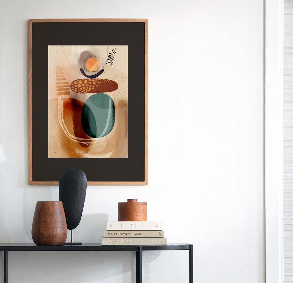 Sand Dunes by Ishita Banerjee  Image: Sand Dunes, Desert, Nature Landscape, Mid-Century Modern, Abstract, Fine Art Print by Ishita Banerjee, Soul Curry Art
