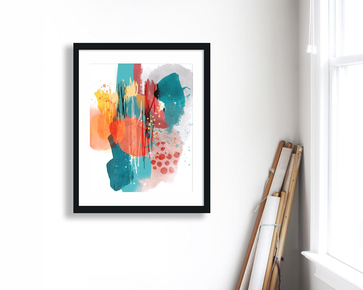 Lyrics by Ishita Banerjee  Image: Lyrics, Mid-Century Modern, Nature Abstract, Fine Art Print, Ishita Banerjee, Soul Curry Art