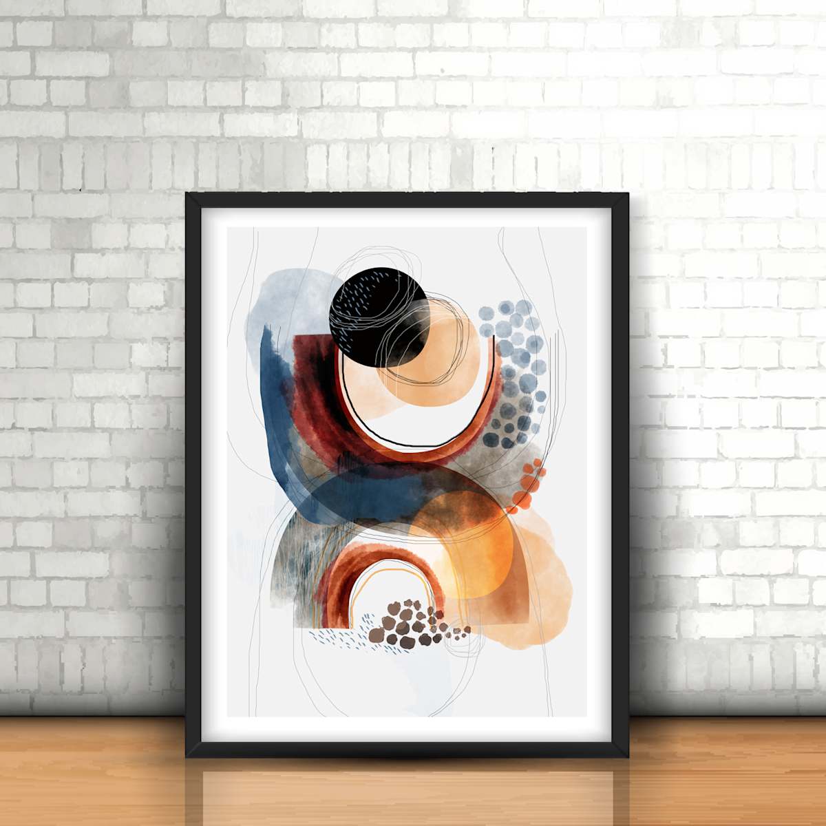 Moving Mountains by Ishita Banerjee  Image: Moving Mountains, Mountain Ravine, Nature Landscape, Mid-Century Modern, Abstract, Fine Art Print by Ishita Banerjee, Soul Curry Art