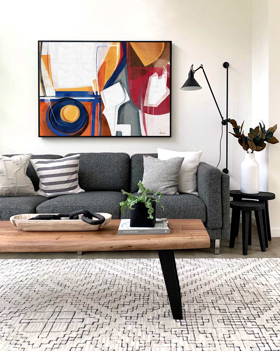 Synapse by Ishita Banerjee  Image: Synapse, mid century modern abstract, fine art print by Ishita Banerjee, Soul Curry Art