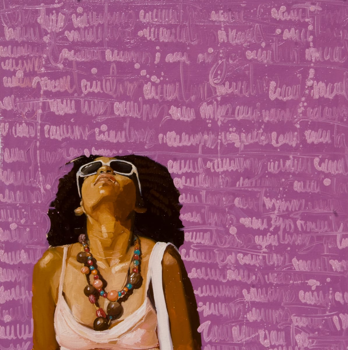 Serie "Escrituras pintadas - violetica" by Yunior Hurtado Torres  Image: "Escrituras pintadas - violetica"