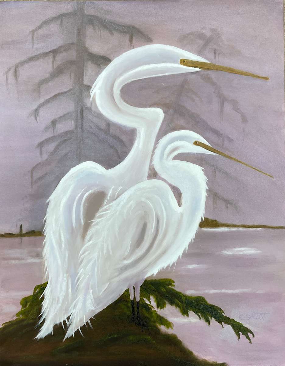 Egrets by Elizabeth Flatt 
