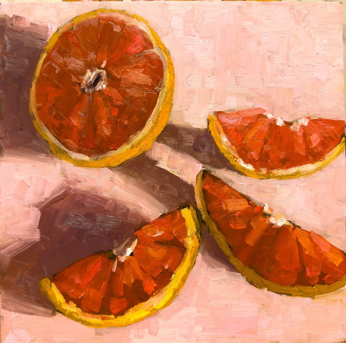 Oranges on Pink Study by Vanessa Osmon, Image 1.