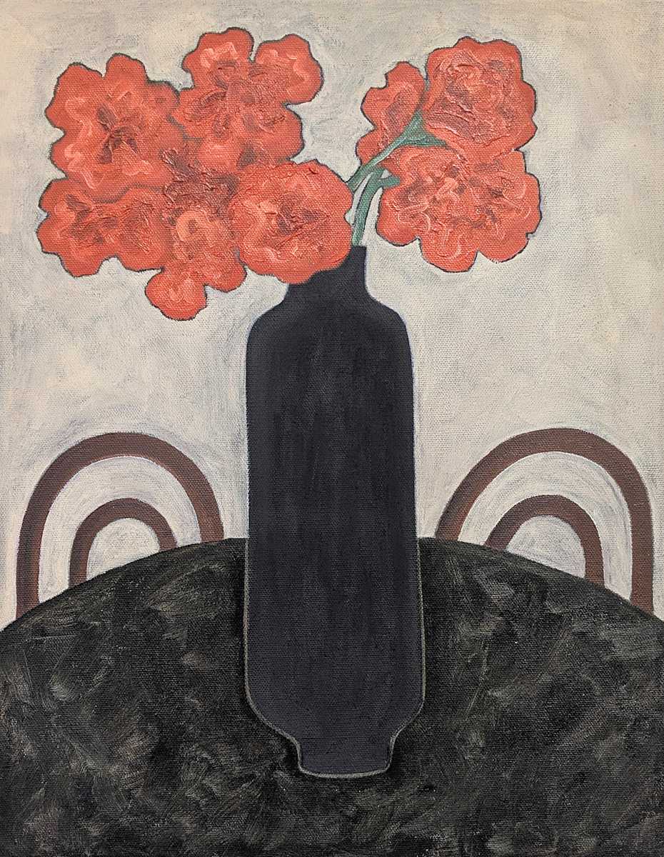 Red Carnations by Kari Breitigam 