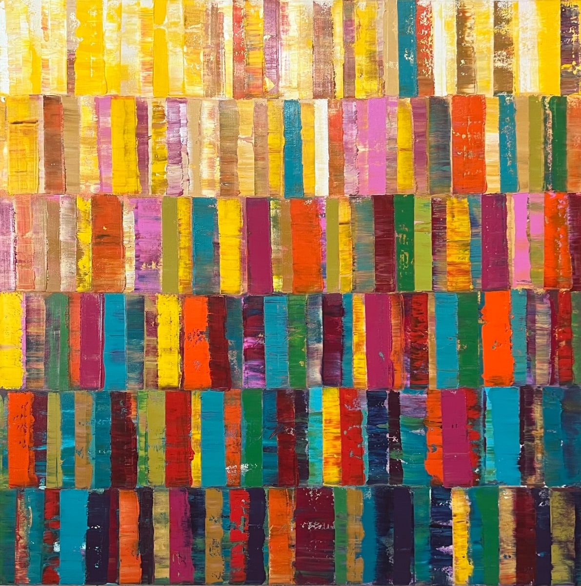 AG - Multi by Janet Hamilton  Image: 36x36 | Oil on Canvas