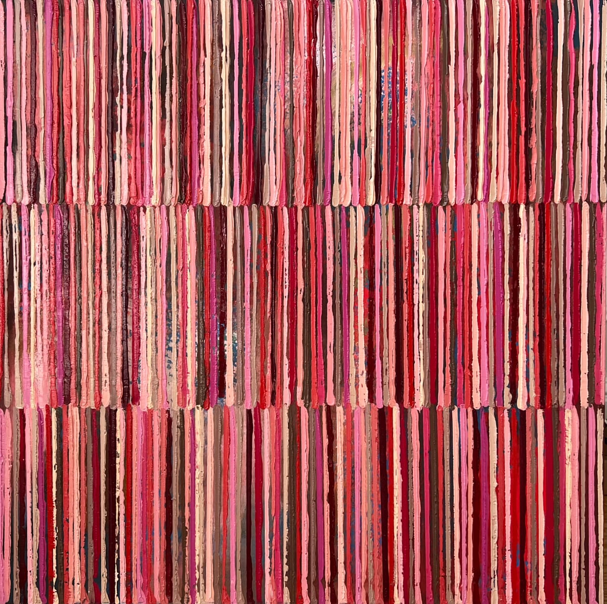 Pink/Red Triple Stripes by Janet Hamilton  Image: Pink/Red Triple Stripes