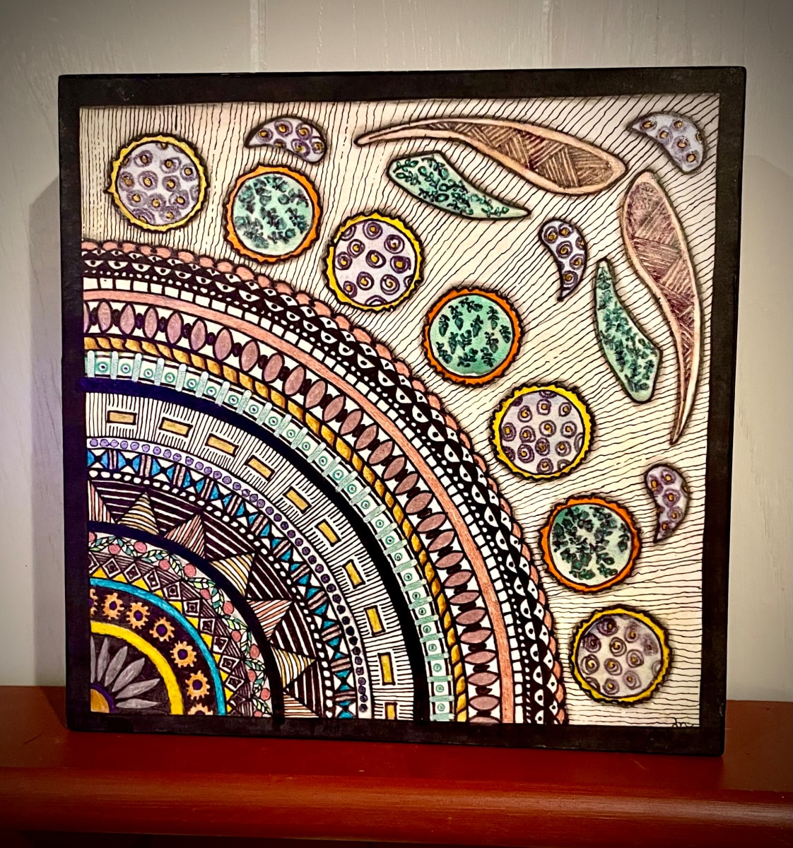 Quarter Mandala with Circles by Donna Norton, Image 1.