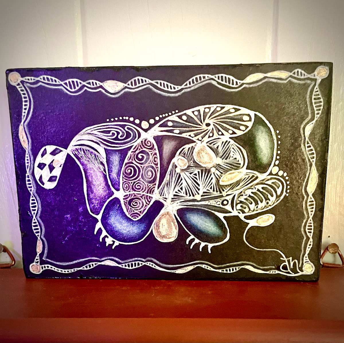 Gentle creature by Donna Norton  Image: From Black and Gold Series #3 “Gentle Creature”