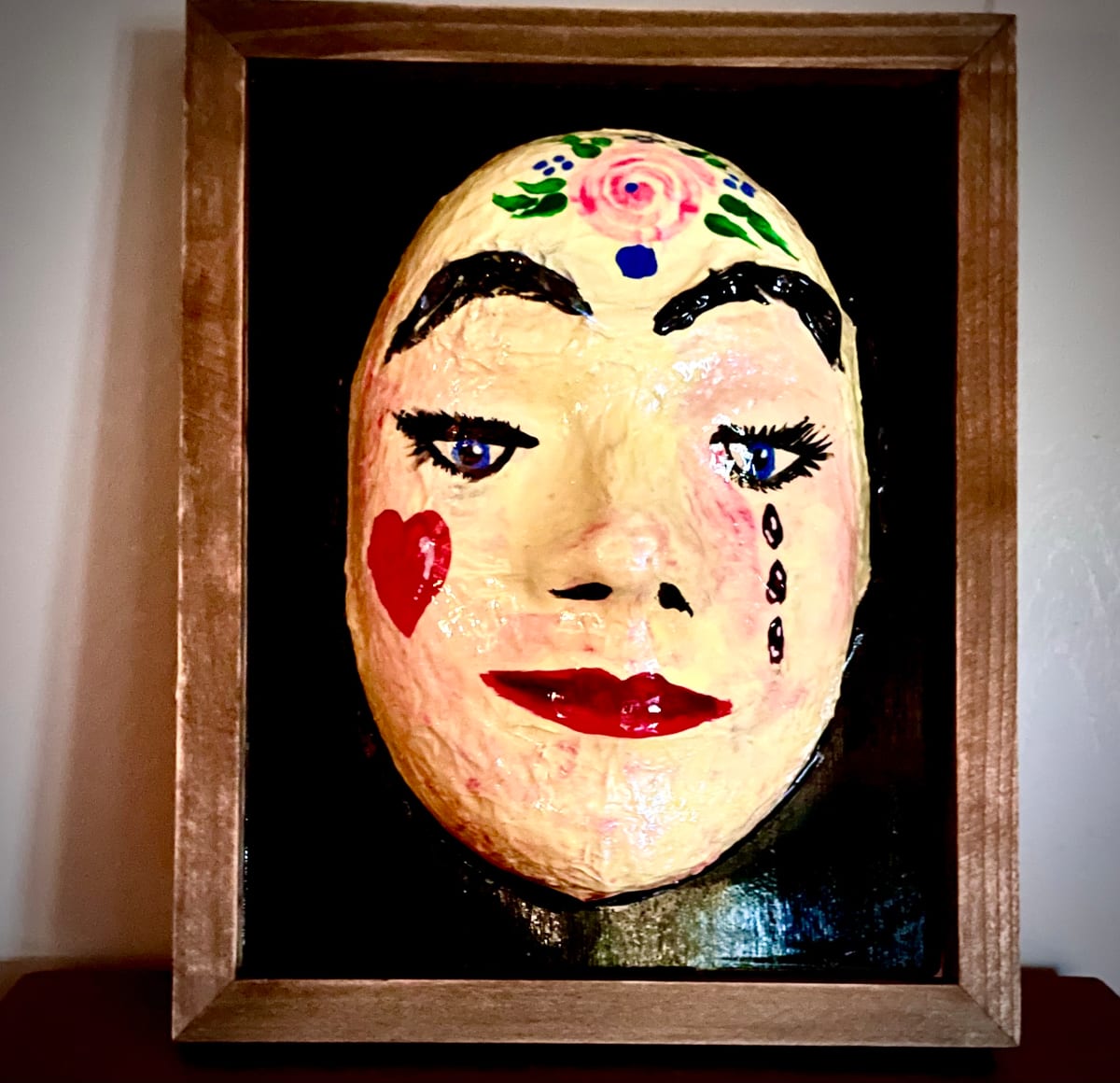 “Choose Love Regardless” Mask by Donna Norton  Image: Paper Mache Mask