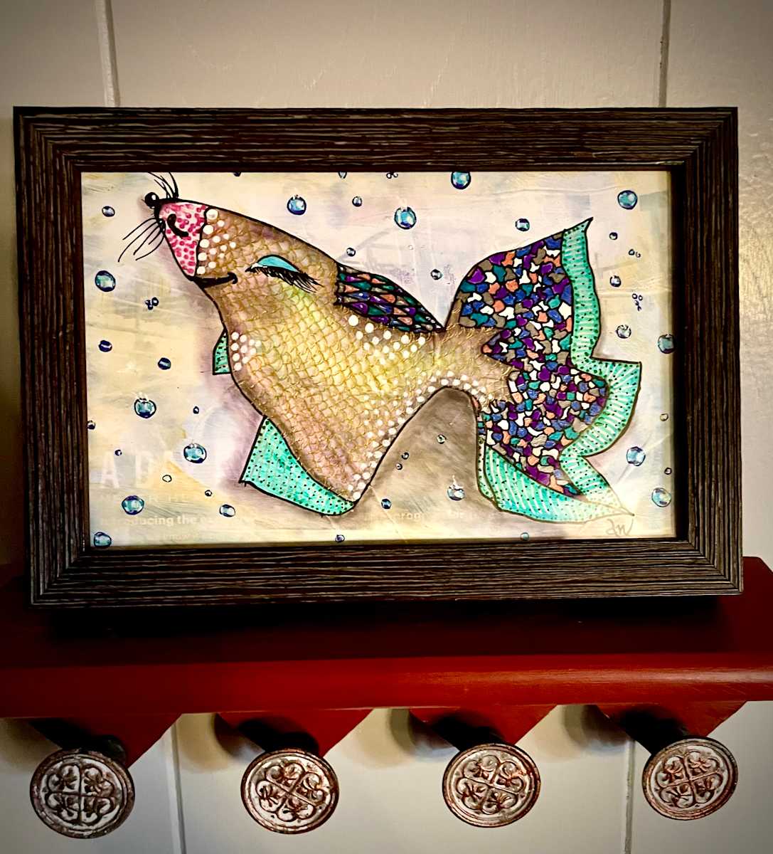 Fantasy Sea Fish by Donna Norton  Image: I wanted to do a whimsical fantasy fish with an animal nose and this is what happened. It was so much fun!