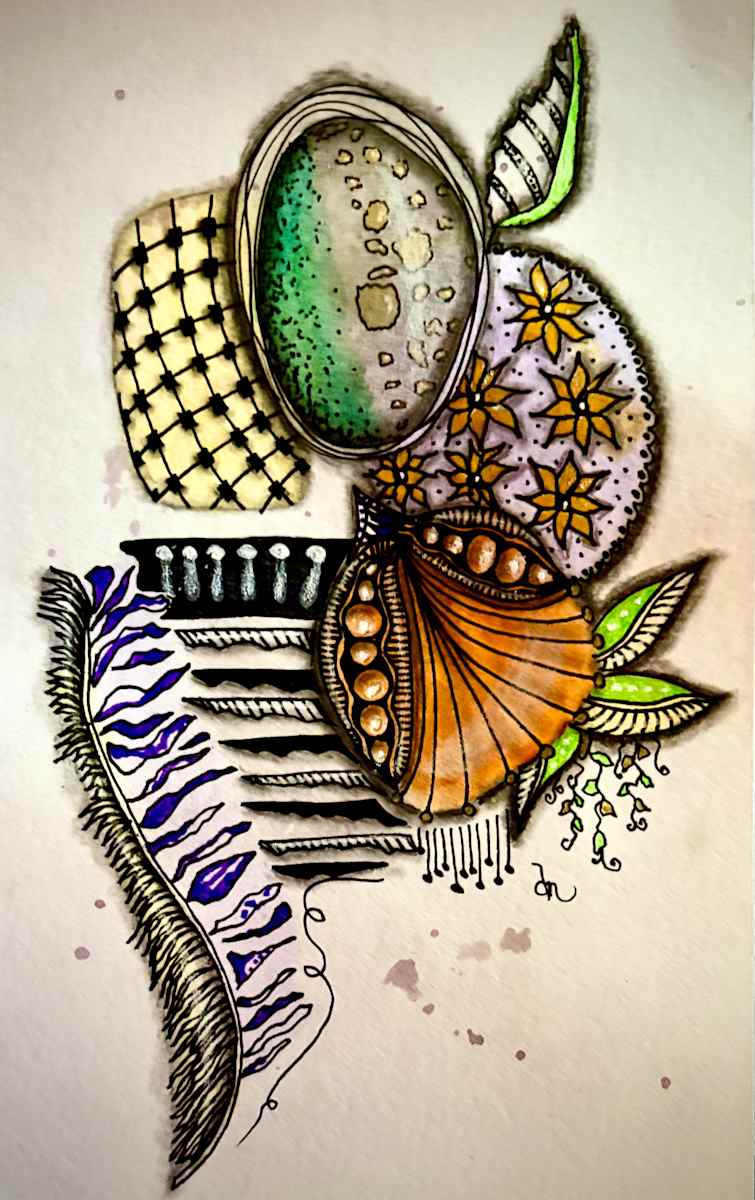 Shells, Rocks, Pearls, Leaves, &Flowers by Donna Norton, Image 1.