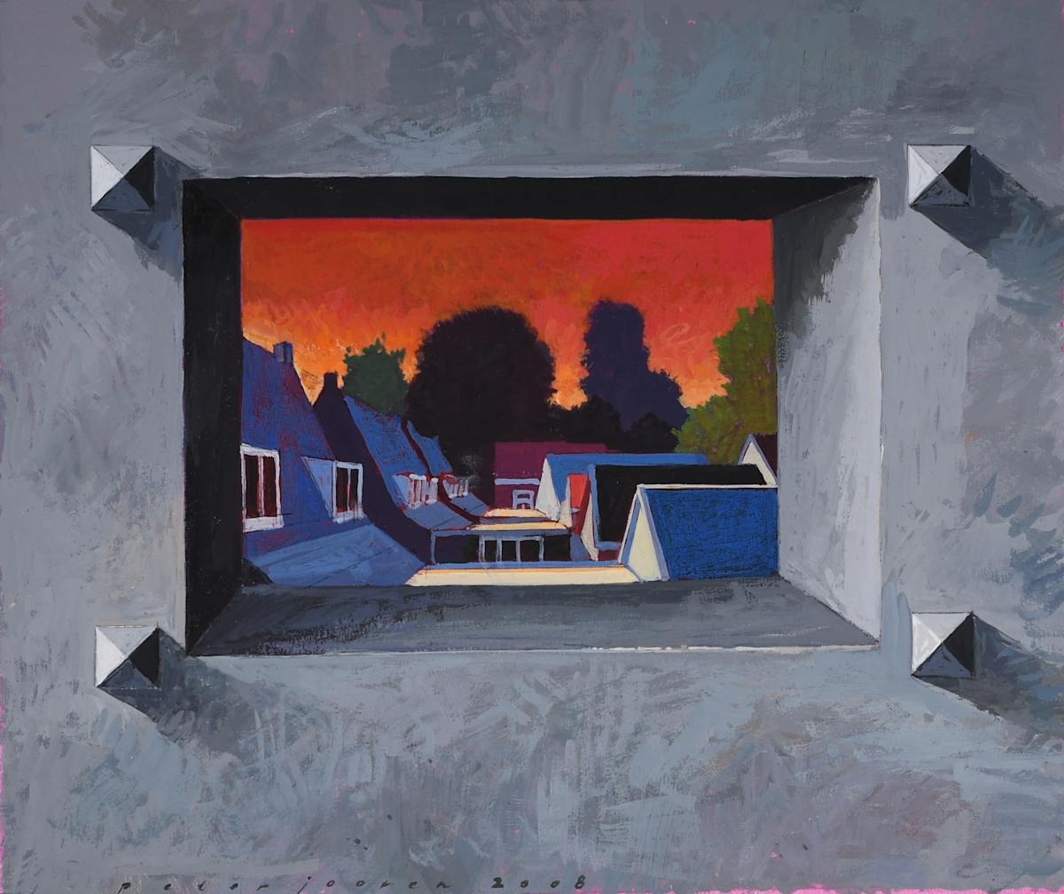 Acrylic, 2008 (Bellingwolde Window Bunker View) by Peter Jooren  Image: Works marked 'Untitled' were not titled by the artist. All the descriptors are for archival reference only.