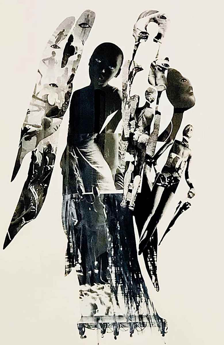 THE MESSENGER - 2021 by ROSALIND NZINGA VAUGHN-NICHOL  Image: “The Messenger” 2021. Collage on archival paper. 45”h x 31”w x 1.75 d