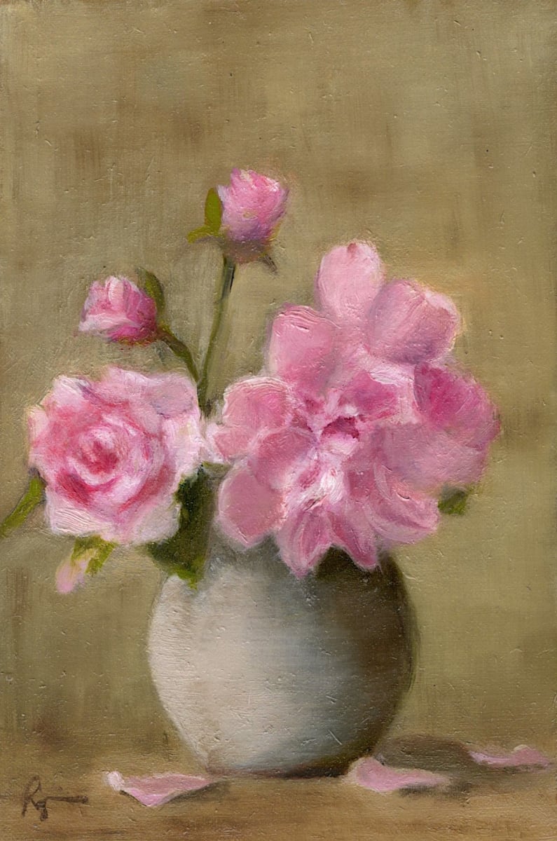 Pot of  Peonies by Rachael Ryan 