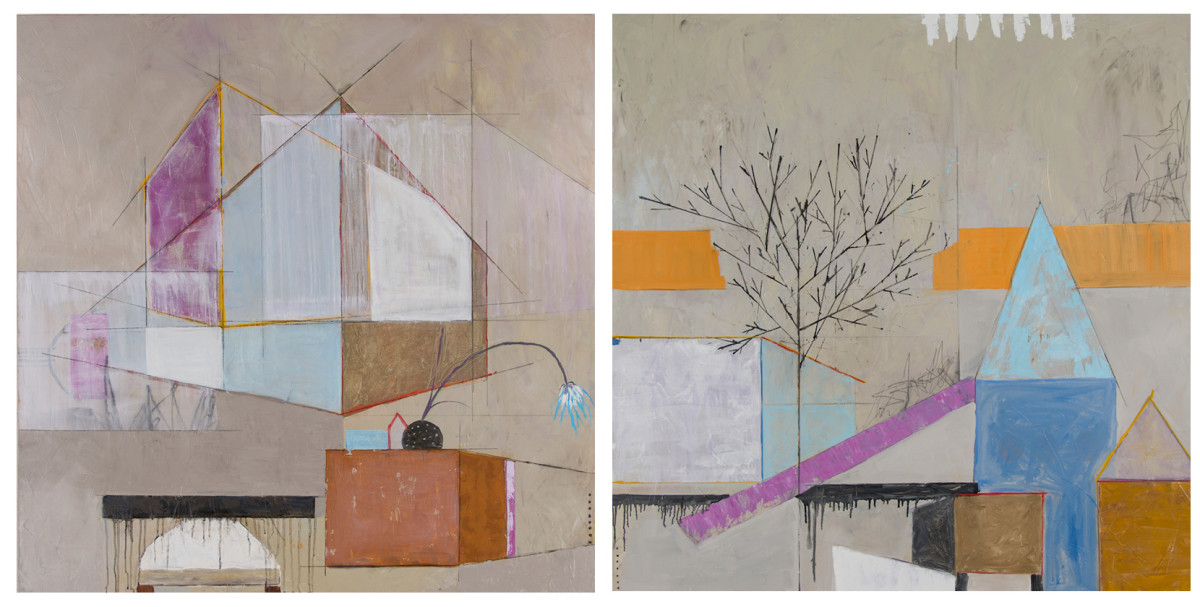 Inside/Outside (diptych) by Lisa Purdy 