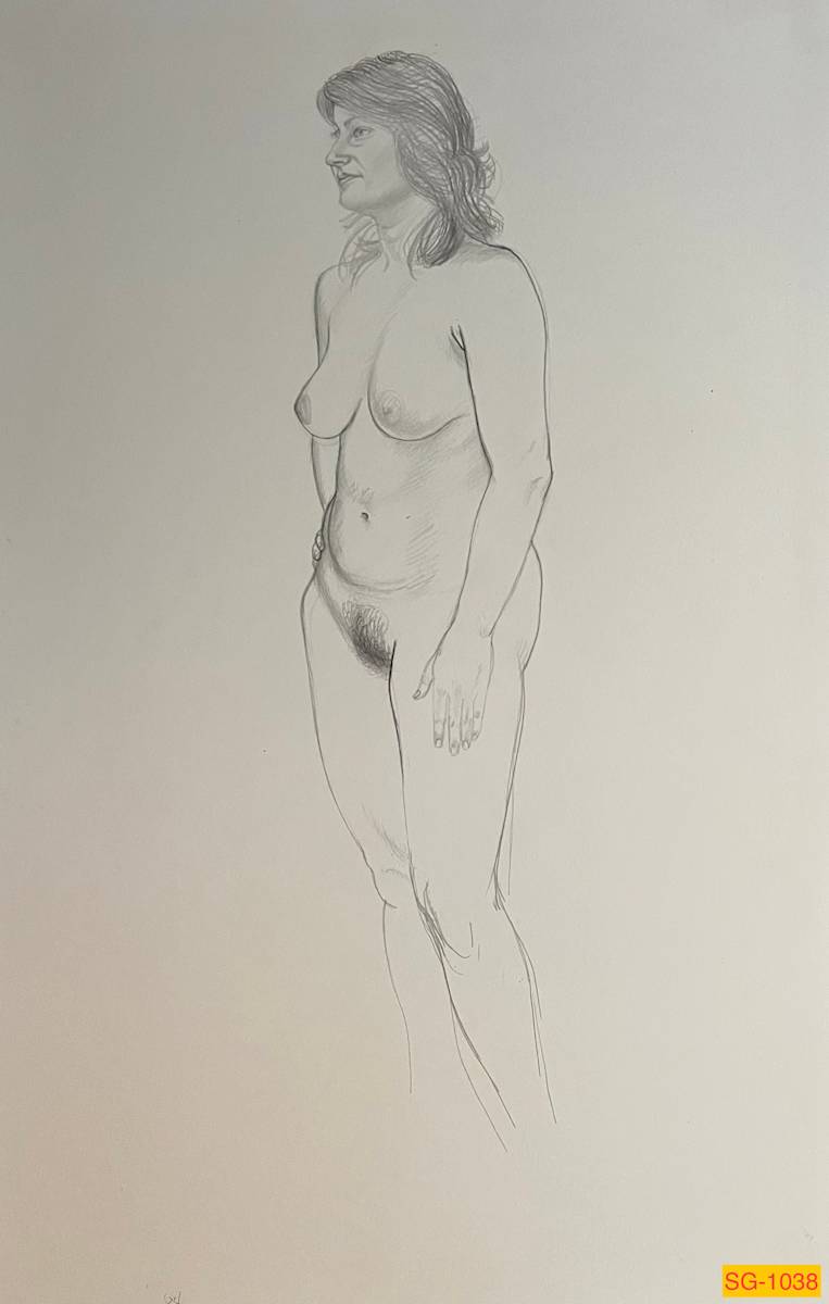 Untitled (female nude figure drawing) by Spence Guerin 