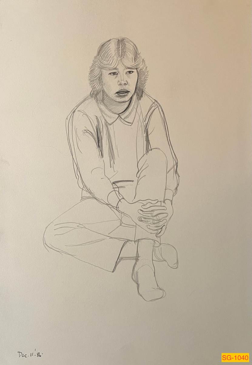 Untitled (female figure drawing) by Spence Guerin 