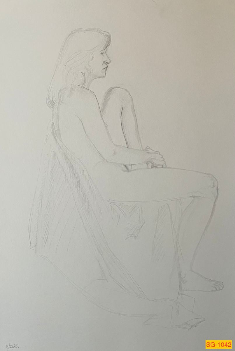 Untitled (female nude figure drawing) by Spence Guerin 