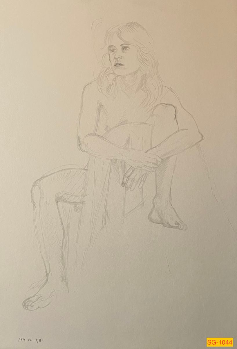 Untitled (female nude figure drawing) by Spence Guerin 