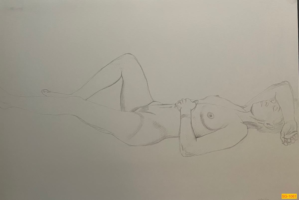 Untitled (female nude figure drawing) by Spence Guerin 
