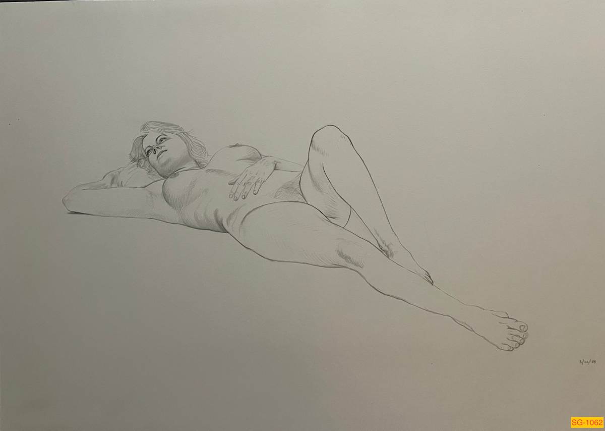 Untitled (female nude figure drawing) by Spence Guerin 