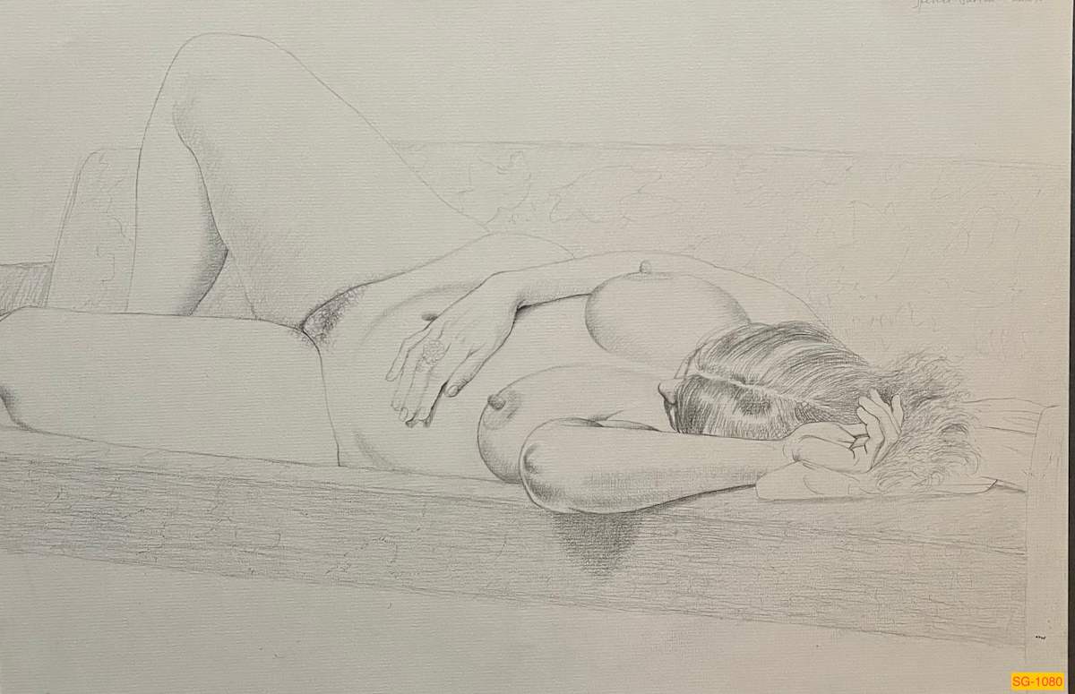 Untitled (female nude figure drawing) by Spence Guerin 