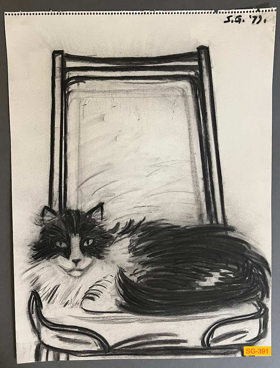 A Cat Named 'Depression' in the Chair by Spence Guerin 