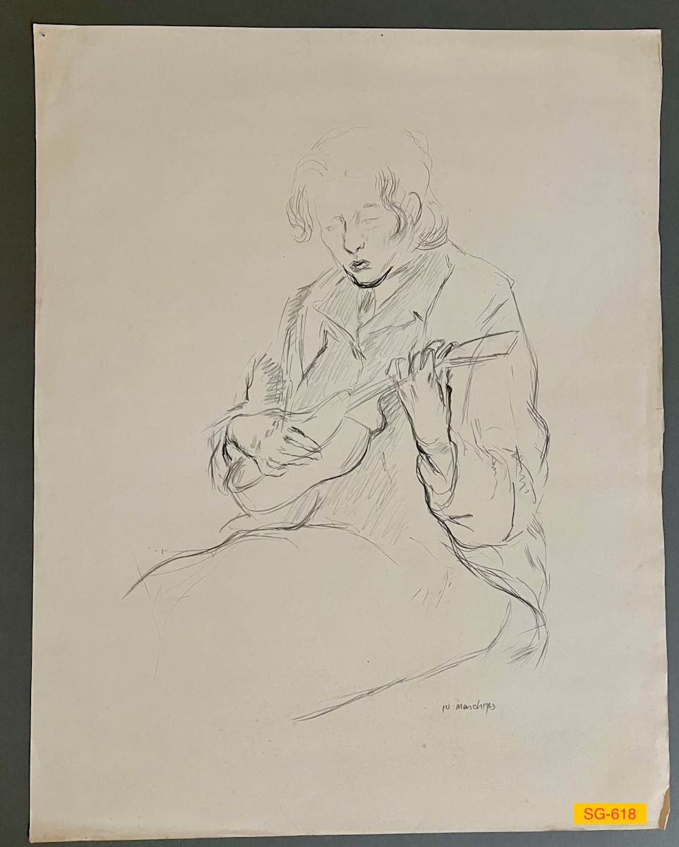 Untitled (Patricia Strumming a Ukulele) by Spence Guerin 