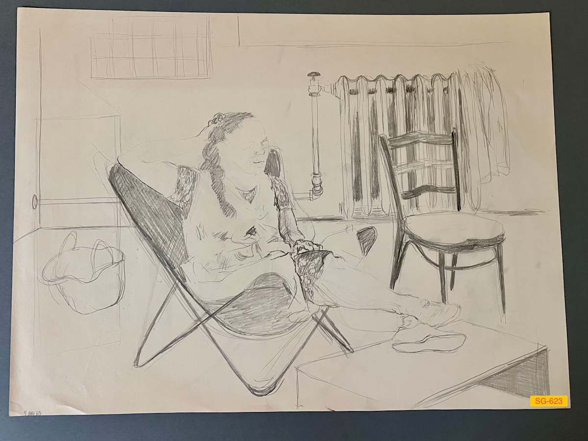 Untitled (Georgi @ FSU) by Spence Guerin  Image: Fellow FSU art student Georgi in the art studio.