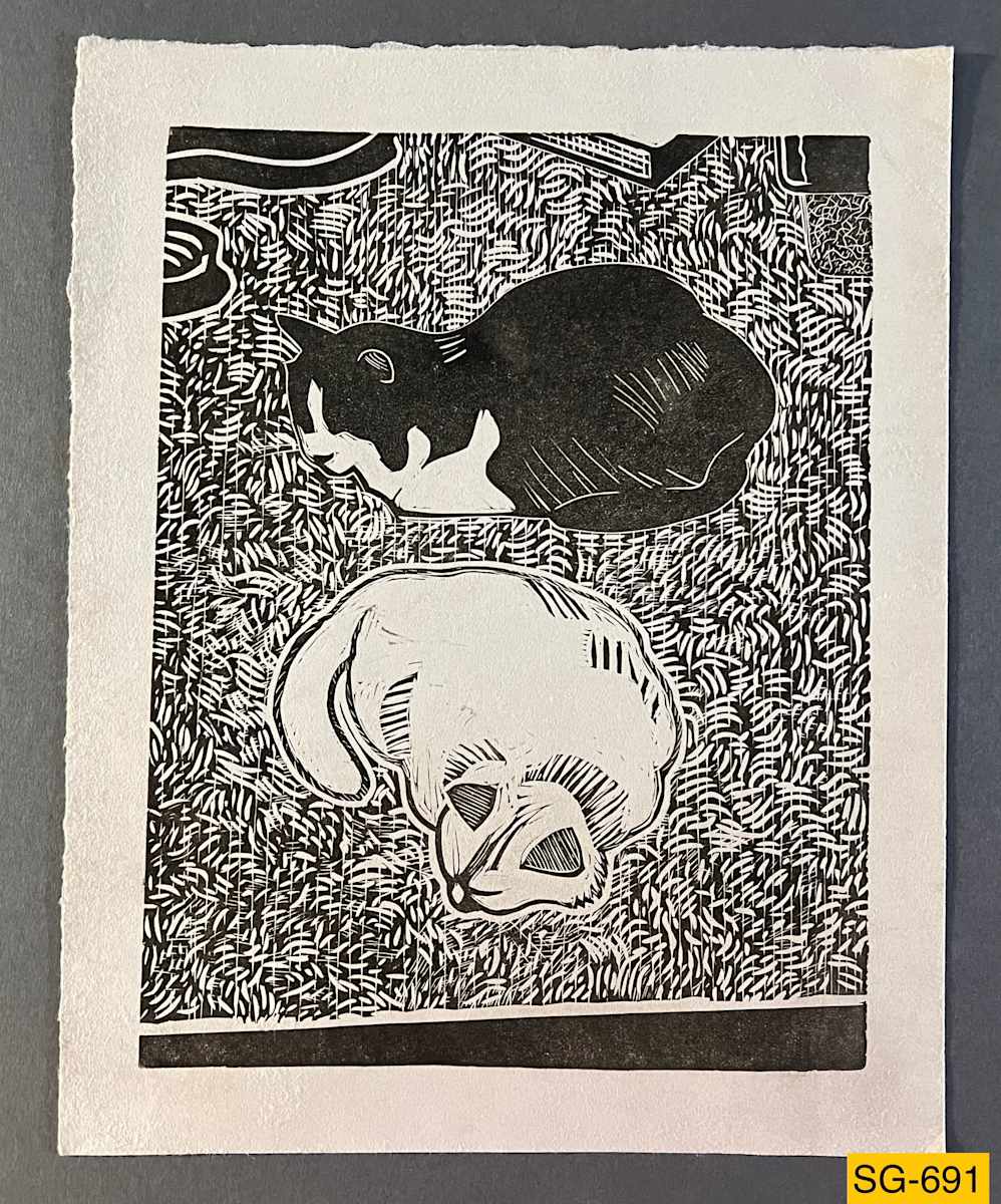 Deborah's Two Cats by Spence Guerin 