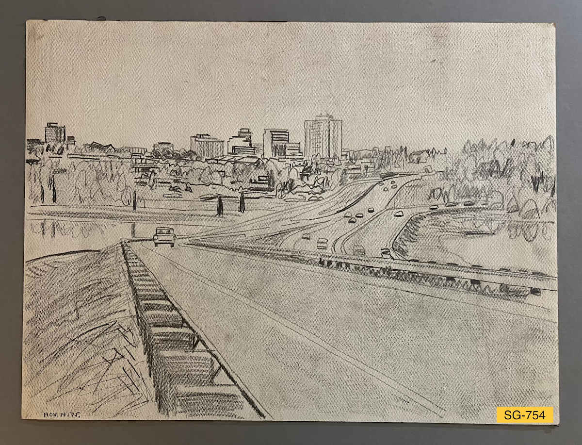 View of Anchorage from Minnesota Drive, 1975 by Spence Guerin 