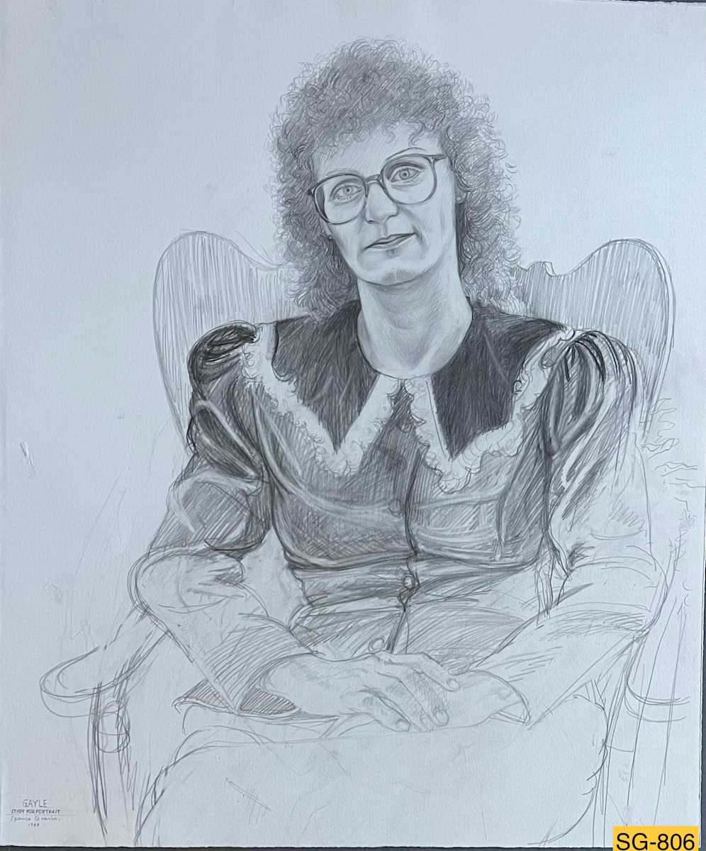 Gayle Study for Portrait by Spence Guerin  Image: One of two drawing studies done prior to doing oil painting portrait.