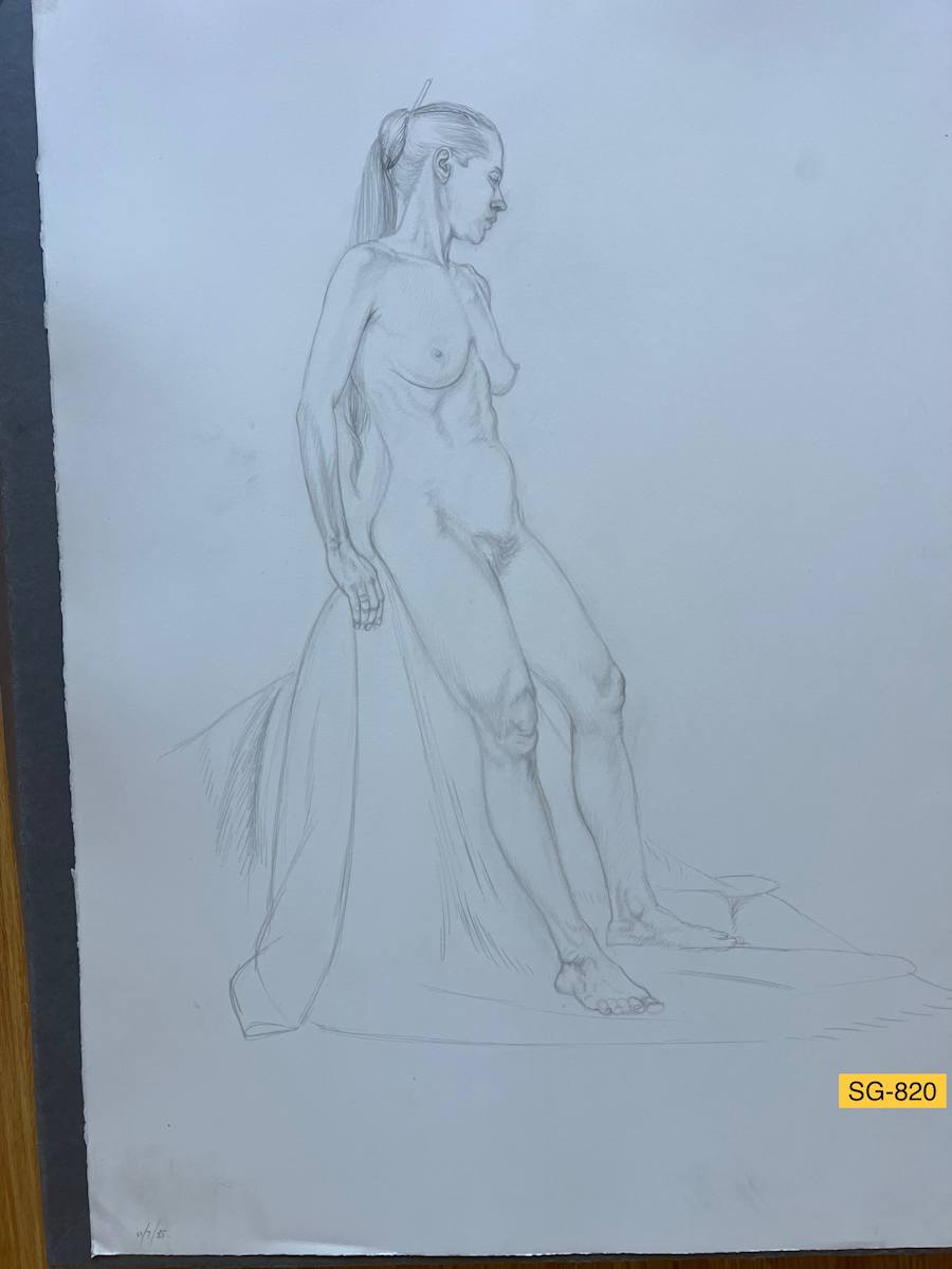 Untitled (Standing nude female model, by Spence Guerin 