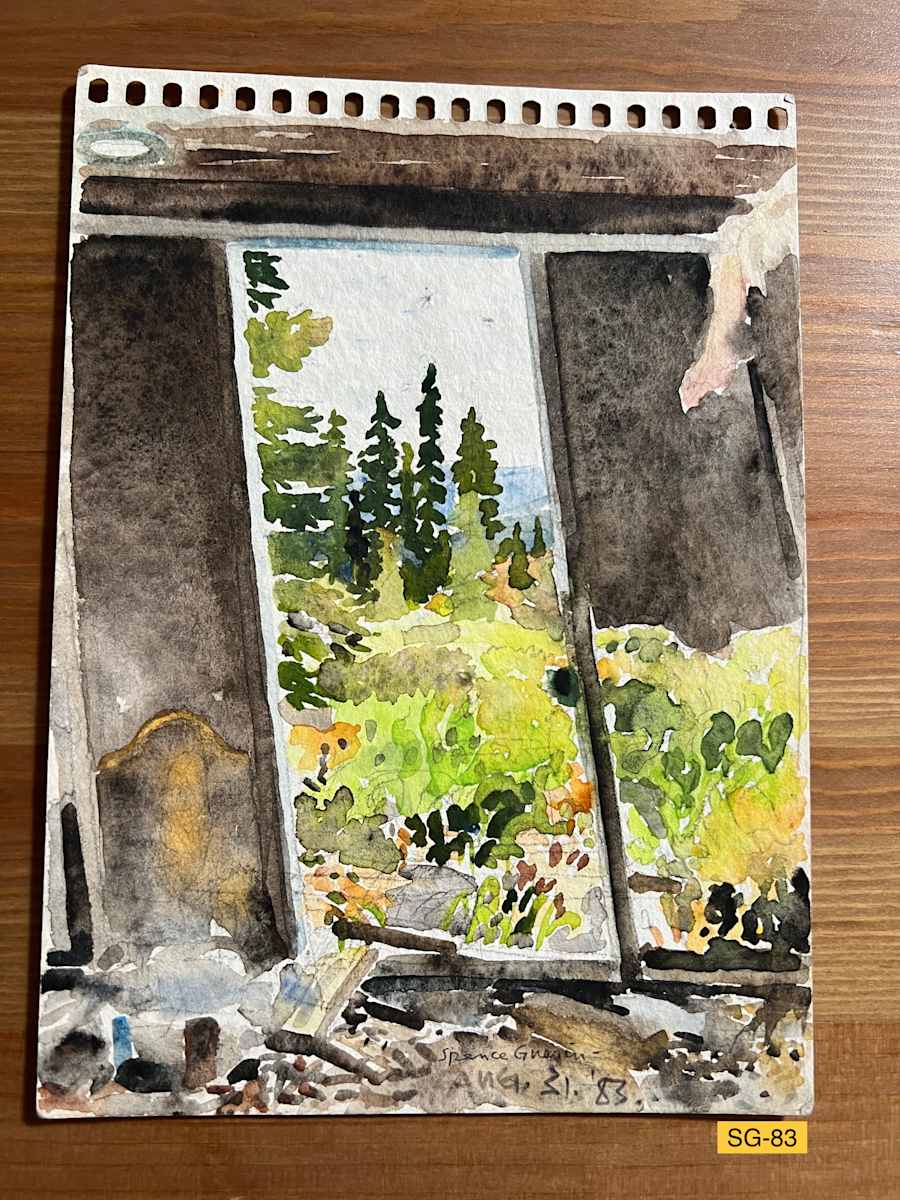 Out the Door of an Old Cabin, Alaska Interior by Spence Guerin 