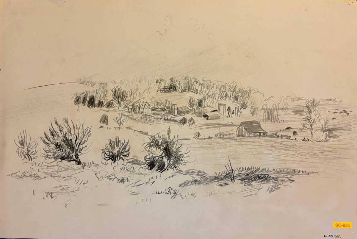 Untitled (Rolling hills landscape near Fort Knox, Kentucky) by Spence Guerin 