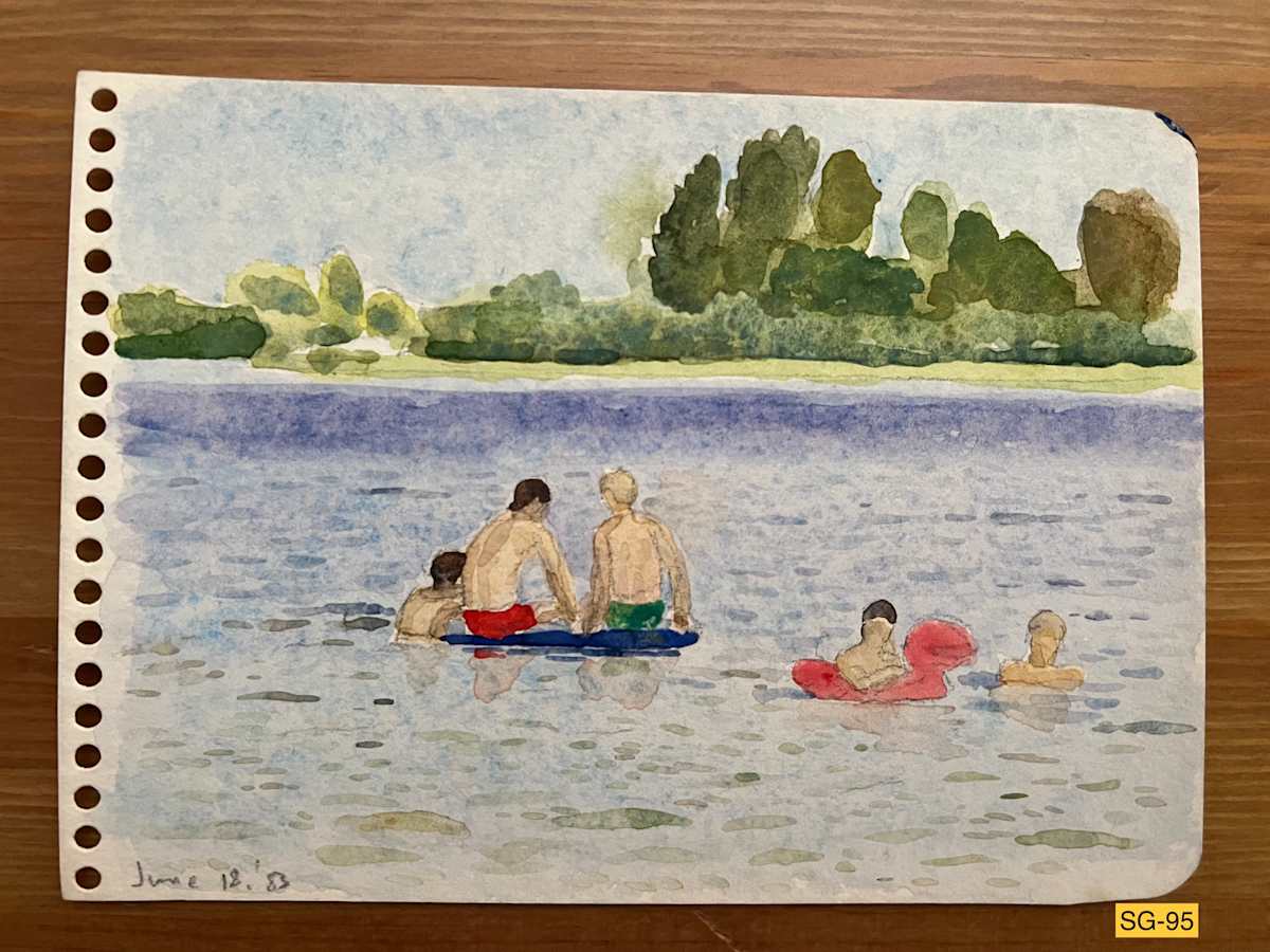 Swimmers by Spence Guerin  Image: Kids playing in Indian River North, New Smyrna, Florida.