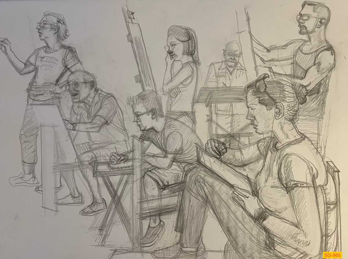 Untitled (Art students drawing) by Spence Guerin, Image 1.