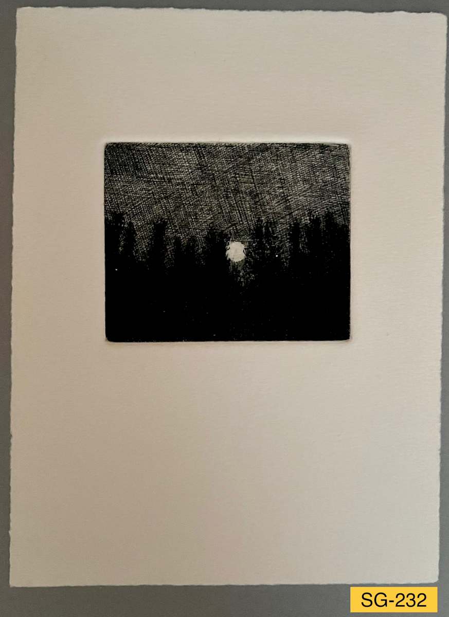 Rising August Moon, Clear and Cold etching, edition image.