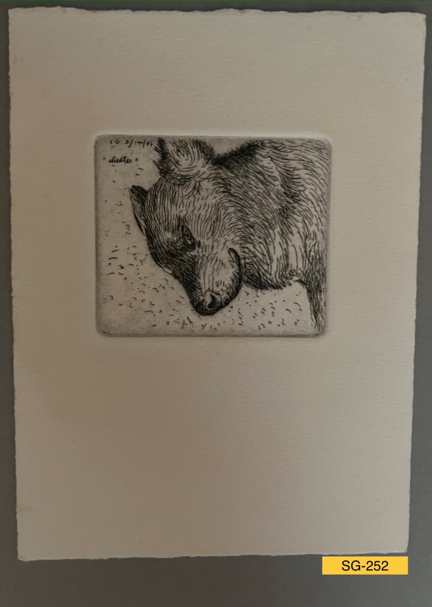Chester, Sleeping etching, edition image.