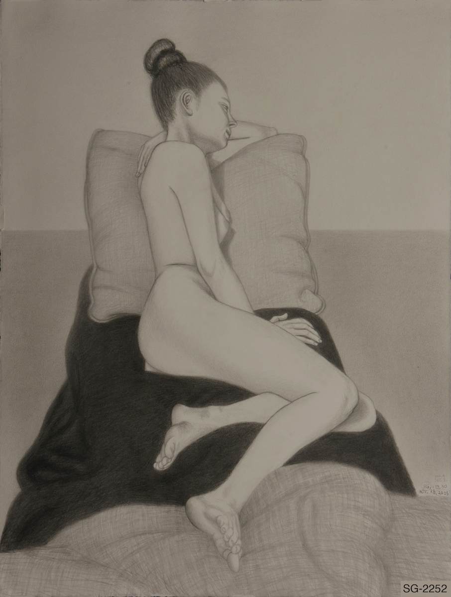 Nude with Hair Bun by Spence Guerin, Image 1.