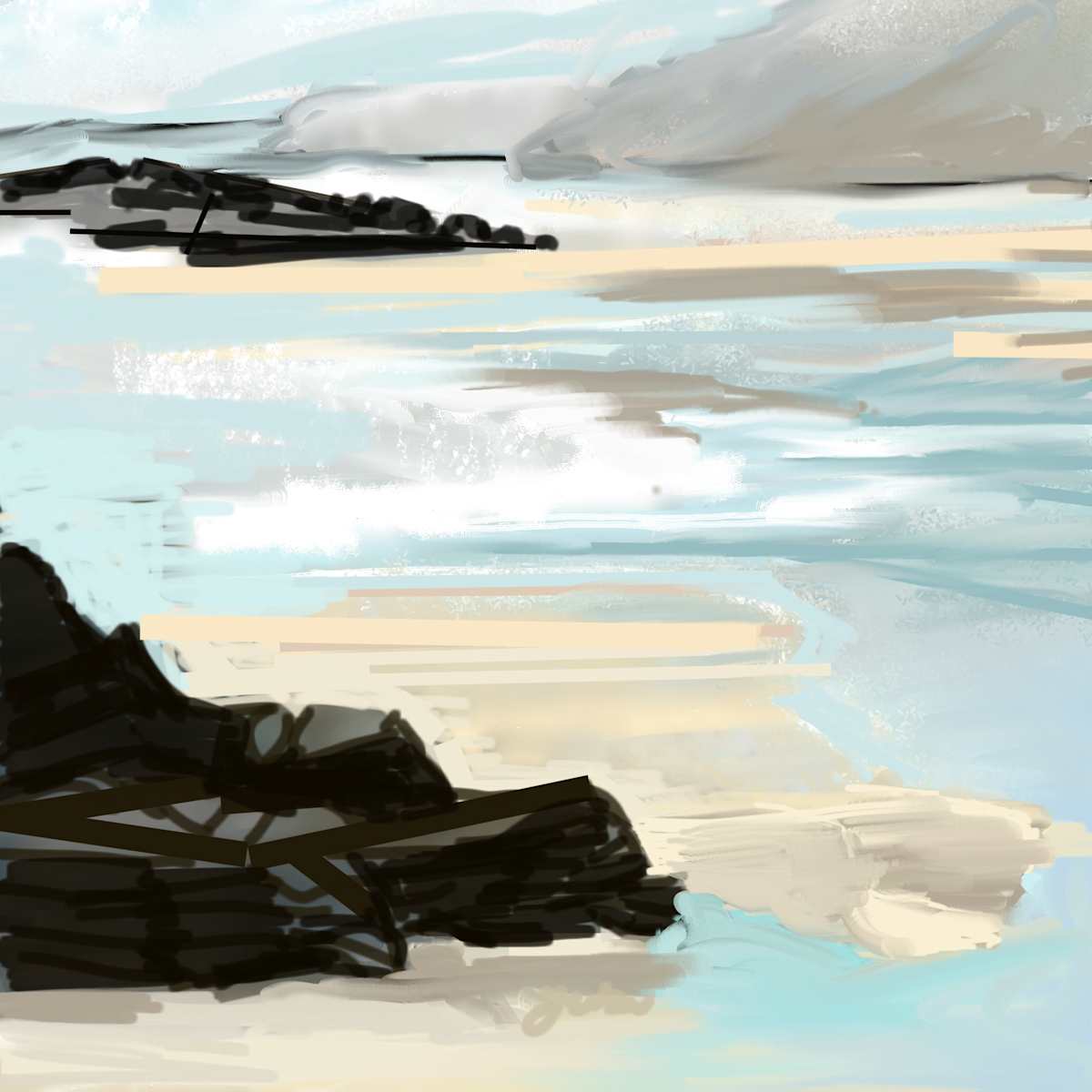 Tide comes in by Yvonne Cavens 