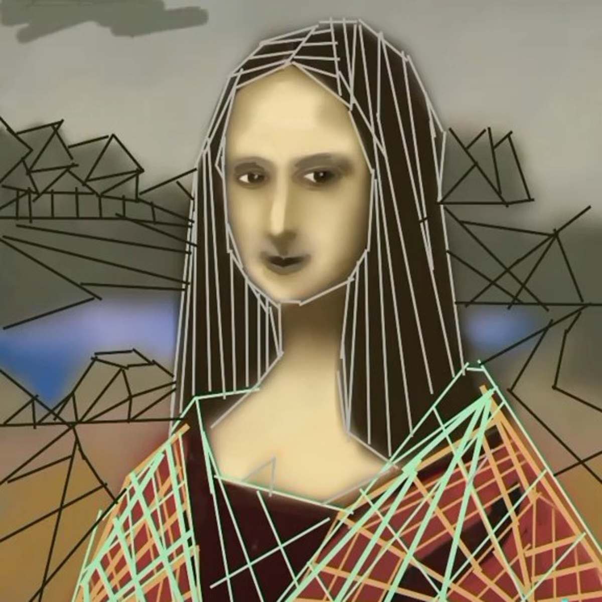 Miss Modern Mona Lisa by Yvonne Cavens, Image 1.